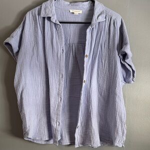 beachlunchlounge Soft Blue Women's Button Down Shirt